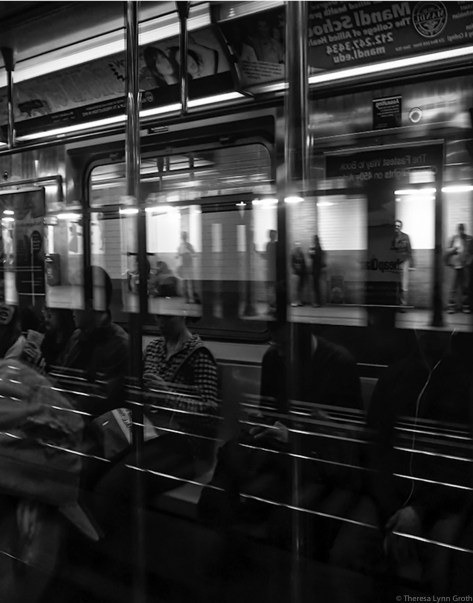 Riding the Train (NYC, 2015), by Theresa Groth, 